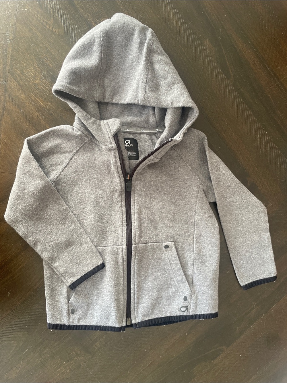 GAP Kids Light Gray Full-Zip Gap Fit Hoodie